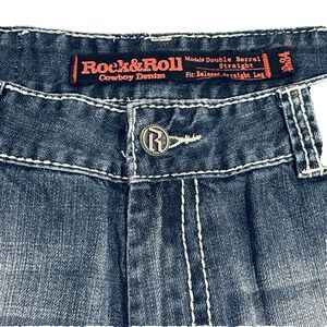 Rock and Roll Cowboy Double Barrel Straight Blue Jeans Mens 40 x 32 Relaxed Fit